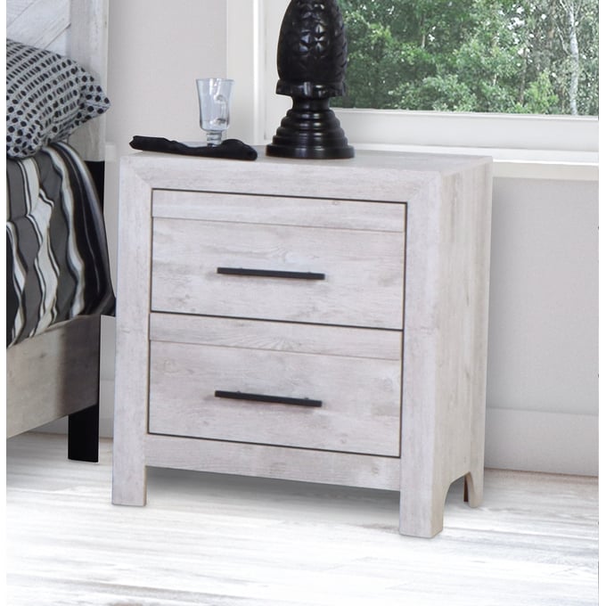 New Classic Furniture Biscayne Driftwood Gray Nightstand NCF-B3314-040