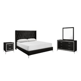 New Classic Furniture Huxley Black 5pc Queen Bedroom Set B-DR-MR-2NS