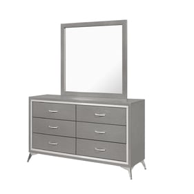 New Classic Furniture Huxley Gray Dresser and Mirror