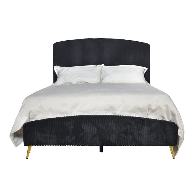 New Classic Kailani King Panel Bed in Black