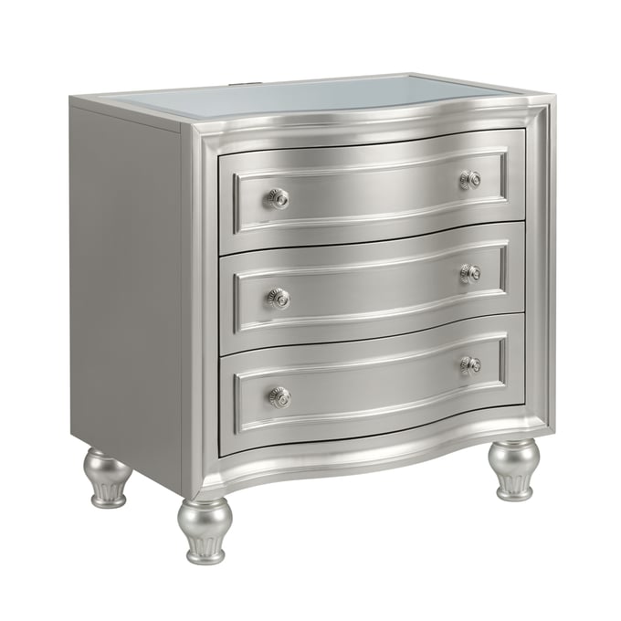 New Classic Furniture Reflections Silver Nightstand NCF-B4627-040