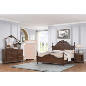 New Classic Furniture Vienna Cherry 4pc Bedroom Set With Queen Bed