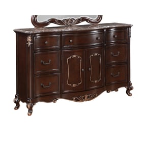 New Classic Furniture Constantine Cherry Dresser with Marble Top