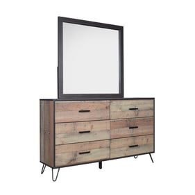 New Classic Furniture Elk River Rustic Dresser and Mirror