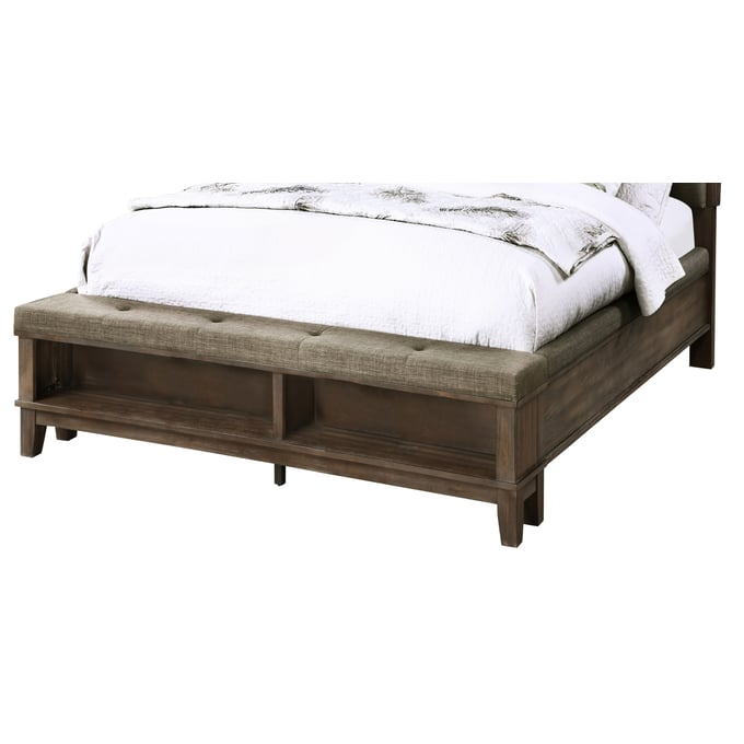 New Classic Furniture Cagney Vintage Gray Queen Footboard And Slats NCF-B594G-320