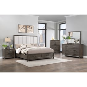 New Classic Furniture Landon Brown 5pc King Bedroom Set B-DR-MR-CH-NS