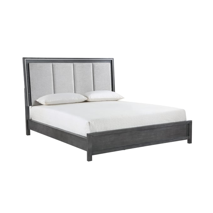 New Classic Furniture Odessa Charcoal Gray Queen Lighted Headboard NCF-B6555-310