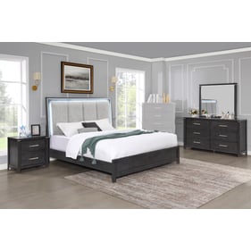 New Classic Furniture Odessa Charcoal Gray 4pc Bedroom Set With Queen Bed