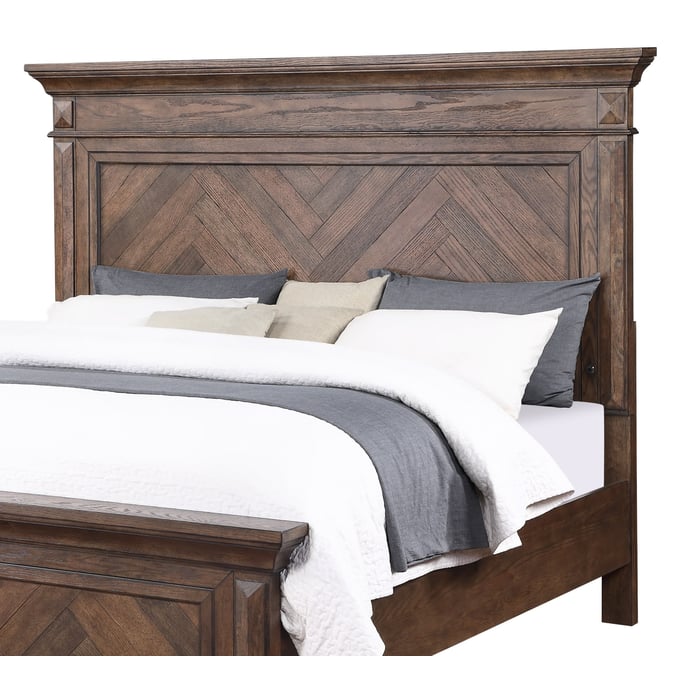 New Classic Furniture Mar Vista Walnut Queen Headboard NCF-B658-310