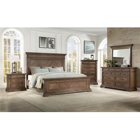 New Classic Furniture Mar Vista Walnut 6pc Queen Bedroom Set B-DR-MR-CH-2NS