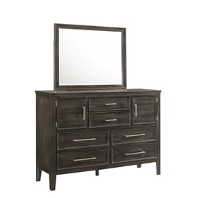 New Classic Furniture Andover Nutmeg Dresser and Mirror