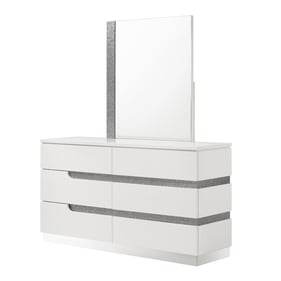 New Classic Furniture Paradox White Dresser And Mirror