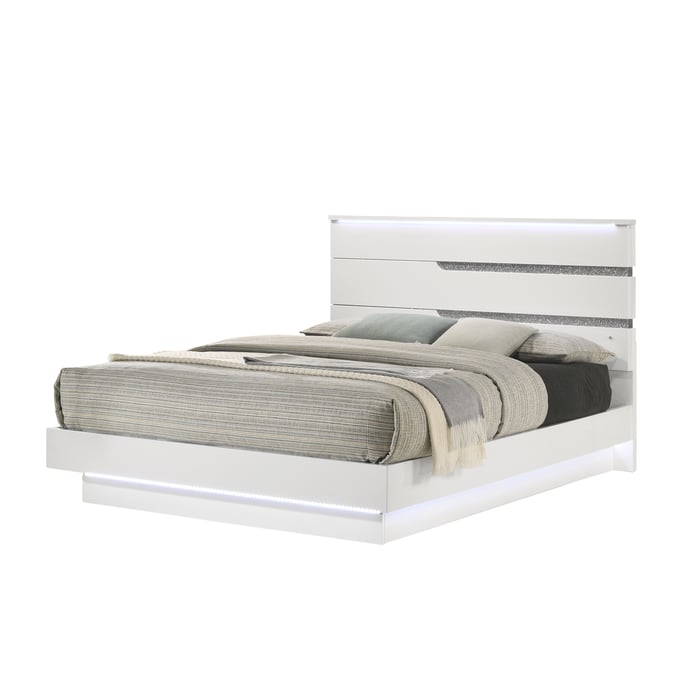 New Classic Furniture Paradox White Cal King Bed NCF-B69-CK-BED