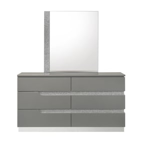 New Classic Furniture Paradox Gray Dresser And Mirror