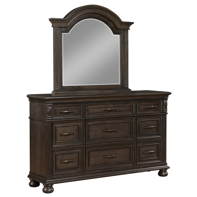 New Classic Furniture Balboa Brown Dresser and Mirror NCF-B909-DRMR