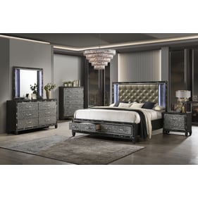 New Classic Furniture Radiance Black Pearl 5pc King Bedroom Set STRB-DR-MR-...