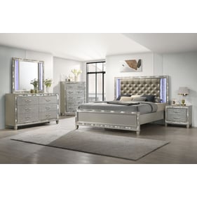 New Classic Furniture Radiance Silver 5pc          King Bedroom Set B-DR-MR...