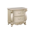 Monique Nightstand W/Marble Top-Champagne