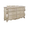 Monique Dresser W/Marble Top-Champagne