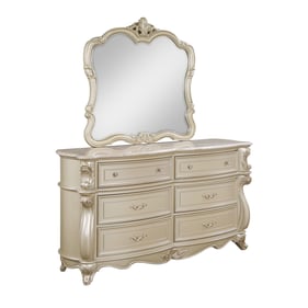 New Classic Furniture Monique Champagne Dresser and Mirror