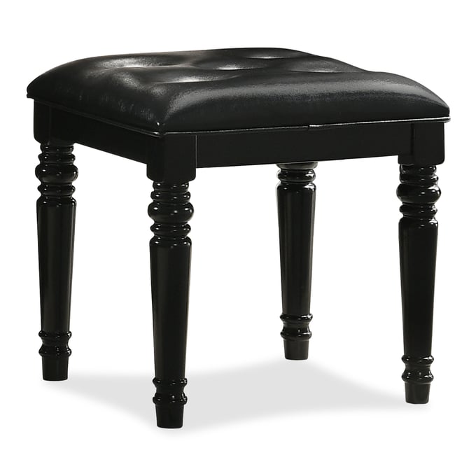 New Classic Furniture Valentino Black Vanity Table Stool NCF-BA9698B-092