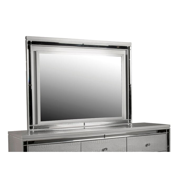 New Classic Furniture Valentino Silver Lighted Mirror NCF-BA9698S-060