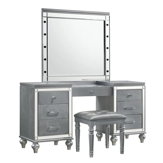 New Classic Furniture Valentino Silver Vanity Set NCF-BA9698S-90-VNTY