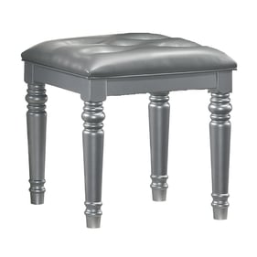 New Classic Furniture Valentino Silver Vanity Table Stool