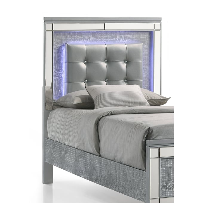 New Classic Furniture Valentino Silver Twin Headboard NCF-BA9698S-510