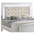 Valentino 6/6-6/0 K Lighted Headboard-White