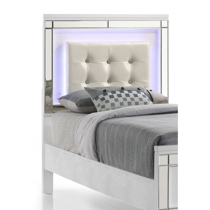 New Classic Furniture Valentino White Twin Headboard NCF-BA9698W-510