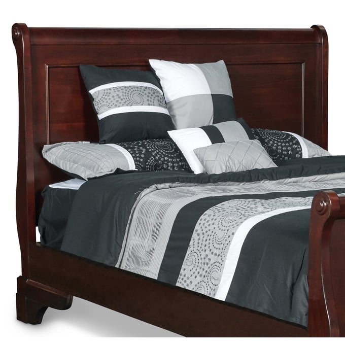 New Classic Furniture Versaille Cherry King Cal King Sleigh Headboard NCF-BH1040-110