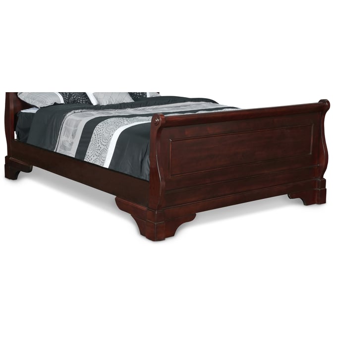 New Classic Furniture Versaille Cherry Queen Sleigh Footboard and Slats NCF-BH1040-320