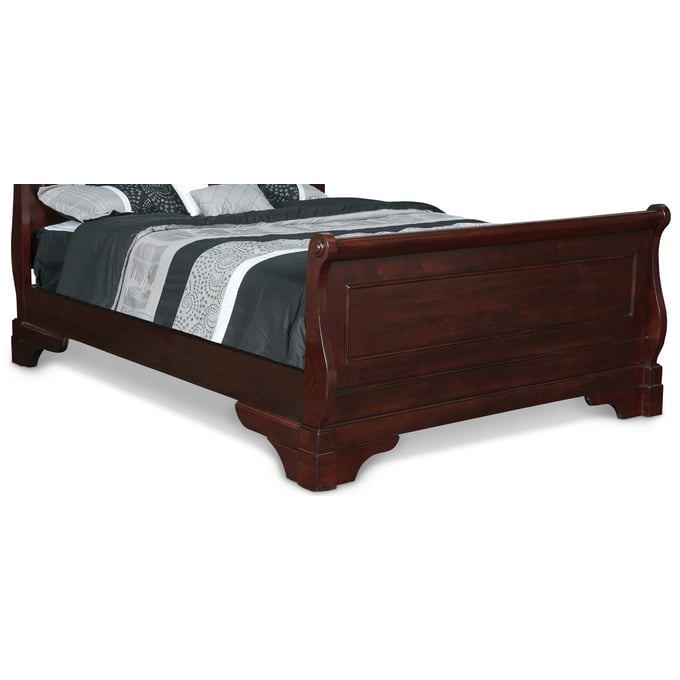 New Classic Furniture Versailles Cherry Full Sleigh Footboard And Slats NCF-BH1040-420