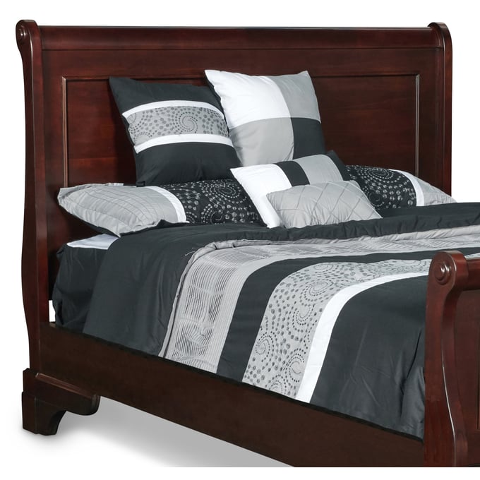 New Classic Furniture Versaille Cherry Twin Sleigh Headboard NCF-BH1040-510