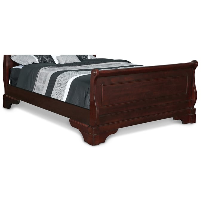 New Classic Furniture Versaille Cherry Twin Sleigh Footboard And Slats NCF-BH1040-520