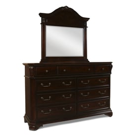 New Classic Furniture Emilie Tudor Brown Dresser and Mirror