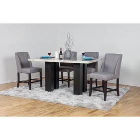 New Classic Furniture Faust Gray Black 5pc Counter Height Set