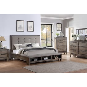 New Classic Furniture Cagney Vintage Gray 6pc Queen Bedroom Set B-DR-MR-CH-...