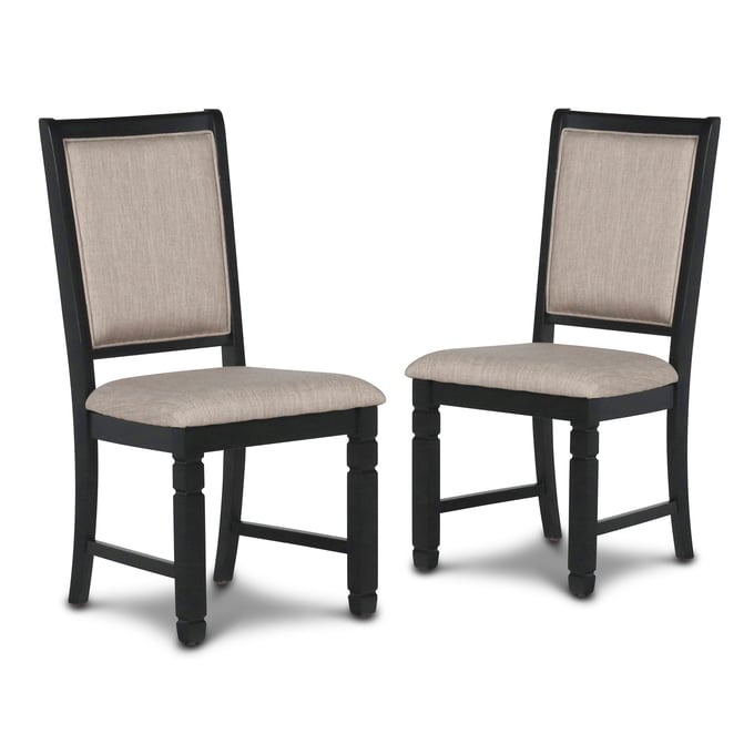 2 New Classic Furniture Prairie Point Black Side Chairs NCF-D058B-20