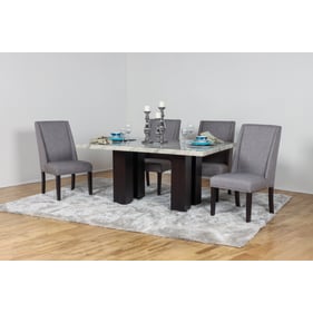 New Classic Furniture Faust Gray Black 5pc Dining Room Set