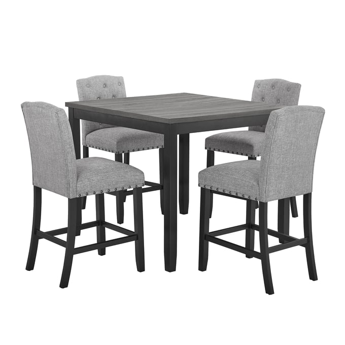 New Classic Furniture Daphne Gray 5pc 42 Inch Counter Set NCF-D1606-52S-GRY