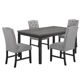 New Classic Furniture Daphne Gray 5pc 60 Inch Dining Set