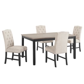 New Classic Furniture Daphne Natural 5pc 60 Inch Dining Set