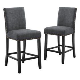 2 New Classic Furniture Crispin Granite Gray Counter Chairs