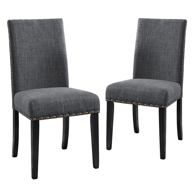 2 New Classic Furniture Crispin Granite Gray Dining Chairs NCF-D162-SC-GRN