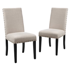 2 New Classic Furniture Crispin Natural Beige Dining Chairs