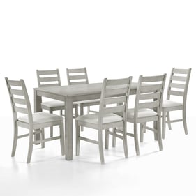 New Classic Furniture Pascal Driftwood Rectangle 7pc Dining Room Set