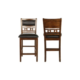 2 New Classic Furniture Gia Brown Counter Height Chairs