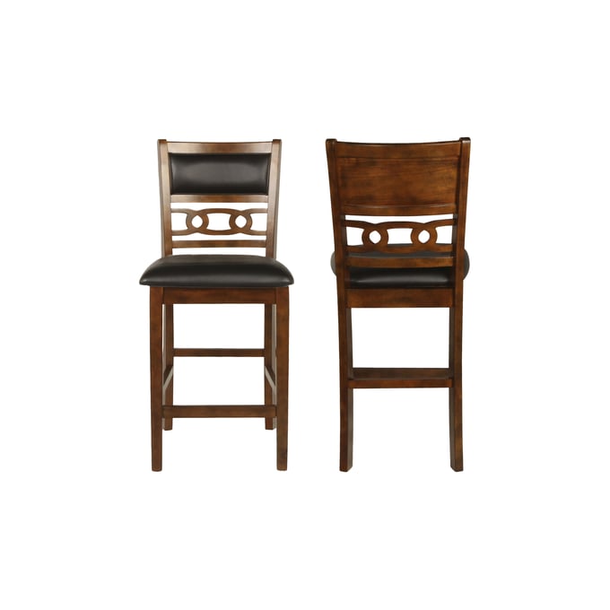 2 New Classic Furniture Gia Brown Counter Height Chairs NCF-D1701-22-BRN